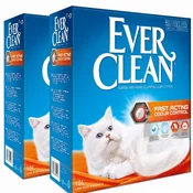 Ever Clean FAST ACTING pesek za mačke - varčno pakiranje 2 x 10 L