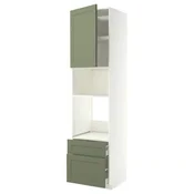 METOD/MAXIMERA Visoka omara za vgrad gspd aparate, bela/Axstad sivo zelena, 60x60x240 cm