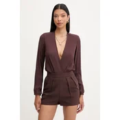 Elisabetta Franchi Bodi CB-007-62E2-V420 Temno rjava Regular Fit