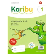 Karibu - Paket Arbeitshefte 1 (Teil A und B) Druckschrift zur Fibel Verbrauch - mit interaktiven Übungen