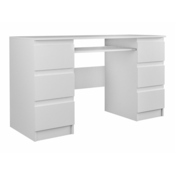 Pisalna miza Mandeville 178 (Bela) S predali, S polico za tipkovnico, 76x130x51cm, Bela