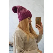 marka niezdefiniowana Cap with fleece Milano K203 purple melange+dark purple
