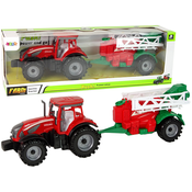 LEAN TOYS Crveni traktor s prskalicom