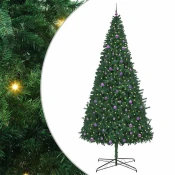 vidaXL vidaXL Božično drevo z dekorativnimi lučmi Zelena 400 cm PVC, (5000065751)