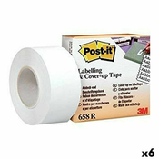 Ljepljiva traka Post-it 658R Bijela 25,4 mm x 17,7 m (6 kom.)
