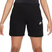 Nike Sportswear Hlače Club  črna / bela