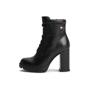Tommy Jeans Škornji Tjw Lace Up High Heel Boots EN0EN03109 Črna