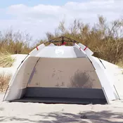 Vidaxl vidaXL Šotor za na plažo za 2 osebi, siv, vodoodporen