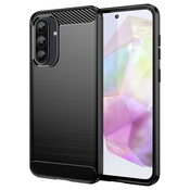 TPU gel ovitek Brushed Carbon za Samsung Galaxy A36/Galaxy A56 - črn
