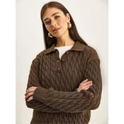 Bianco Lucci Pulover Pullover kostanj rjava