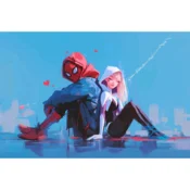 shumee Slikanje po številkah z okvirjem Marvel Miles Morales in Spider-Woman 50x40 cm