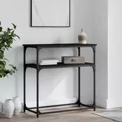 Konzolni stol crni 75 x 35,5 x 75 cm od konstruiranog drva