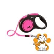 Flexi New Neon S Tape 5m, Povodac Za Pse Do 15kg Težine, Roze