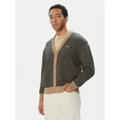 Lacoste Pletena jopica AH8567 Rjava Relaxed Fit