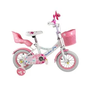 Proizvod sa nedostatkom - OUTLET - Nina Rose Bicikl 12 za devojcice model 722-12 sa pomocnim tockovima bela