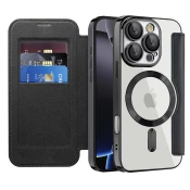 Etui SmartMag Book z Magsafe tehnologijo in RFID denarnico za iPhone 17 Pro Max - black