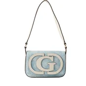 GUESS Torba za čez ramo Ruby  bež / moder denim