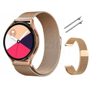 shumee JEKLENI PASEK ZA SAMSUNG GALAXY WATCH PRO ACTIVE 2 20 MM - ROZA ZLATO