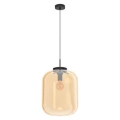 Eglo 39672 - Viseca lampa na sajli BULCIAGO 1xE27/40W/230V precnik 35 cm bež