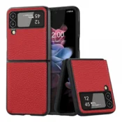 Torbica Elegant Leather za Samsung Z Flip 4 crvena