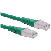 ROLINE Roline 21.15.1333 RJ45 omrežni kabel\, Patch kabel CAT 6 S/FTP 1.00 m zelena  1 kos, (20420762)