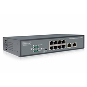 Fast Ethernet PoE Switch 8-port PoE + 2-port uplink, 120W PoE budget