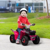 HOMCOM HOMCOM Električni otroški štirikolesnik, mini električni štirikolesnik s funkcijama vožnje naprej in nazaj, roza, (5000238612)
