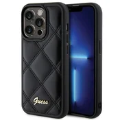 Guess GUESS ovitek za IPHONE 15 Pro Max GUHCP15XPSQSQSK (Quilted Metal Logo) črn