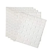 Vixson Samolepilne tapete z opečnatim 3D vzorcem (5 kom) bela | BRICKSBY