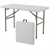 Sklopivi sto sa metalnom konstrukcijom 120x60x74 beli