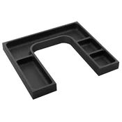 Organizator LINDO U, 372x36x323 mm, plastika, antracit - Sapho - LINDO - 24 - Plastika - 14