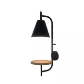 Rabalux Zidna lampa Azome, E27, 15W, H50cm, kabl 150cm, Crna