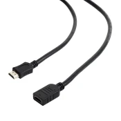 C-Tech GEMBIRD Kabel HDMI-HDMI, 3 m, 1.4, M/F, zaščiten, pozlačeni kontakti, podaljšek, črn
