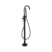 BATH DELUXE 28-114-01-02-00 - Prostostoječi kopalni set s pipo 116 cm črna