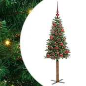 Vidaxl Ožja jelka med 150 LED Zelena 150 cm PVC in trden bor