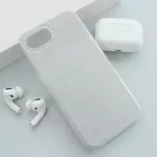 Maska Crystal Dust za iPhone 16e/ 17e srebrna