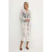 Pamucna haljina Polo Ralph Lauren boja: bijela, maxi, ravna, 211935162