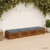 Vidaxl Sedežne blazine SOEST 4 kos 100% poliester Modra 70 x 70 x 7 cm