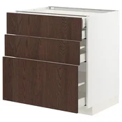 METOD/MAXIMERA Podstav omr 3lč/2nzk/1sre/1vsk prd, bela/Sinarp rjava, 80x60 cm