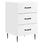 vidaXL vidaXL Nočna omarica Bela visok sijaj 43 x 41 x 66,5 cm Inženirski les, (5000209904)