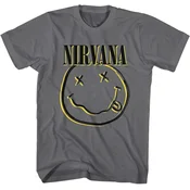 Nirvana Majica Inverse Smiley Charcoal M