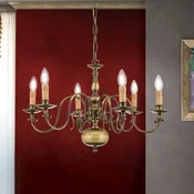 ORION Flamanski stil - luster IMKE - Dnevni boravak/blagovaonica - Anticki - starinski mesing, krem - Metal