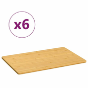 Greatstore Plošča za zajtrk 6 kosov 35x23x0,8 cm bambus