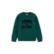 TOMMY HILFIGER Majica BRAND LOVE smaragd/črna