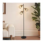 Brilagi - Podna lampa BASKLITE 3xE27/15W/230V drvo/crna