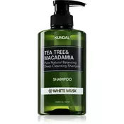 KUNDAL Tea Tree & Macadamia White Musk šampon za dubinsko cišcenje s osvježavajucim ucinkom 500 ml