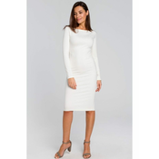 Style Ženska midi obleka Essylte S152 ekru XL