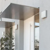 LCD Zunanja stenska svetilka 046, nerjaveče jeklo - Sodobni - mat nerjaveče jeklo, aluminij, opal - Kovina
