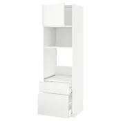METOD/MAXIMERA Visoka omara za vgrad gspd aparate, bela/Voxtorp mat bela, 60x60x200 cm
