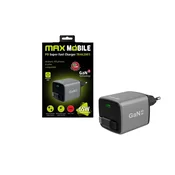 Kućni punjač MAXMOBILE PD Super Fast Charger, TR462001 , 65W, 2x USB-C, sivi